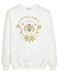 Casablanca Paris Sweatshirt mit "Tennis Club"-Print Weiß