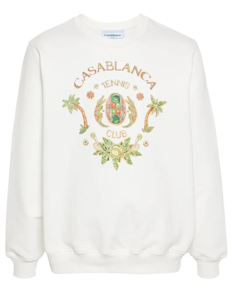Casablanca Paris Sweatshirt mit "Tennis Club"-Print - Weiß Weiß