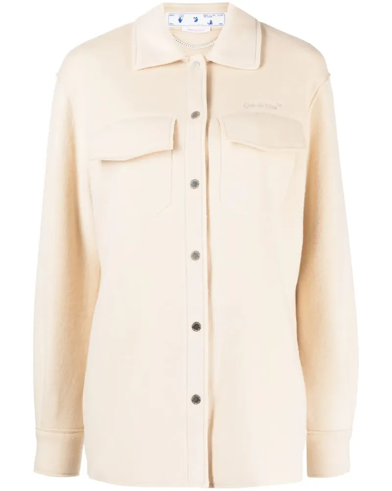 OFF-WHITE Hemdjacke mit Logo - Nude Nude