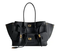 Mittelgroße Bel Air Schultertasche - Schwarz