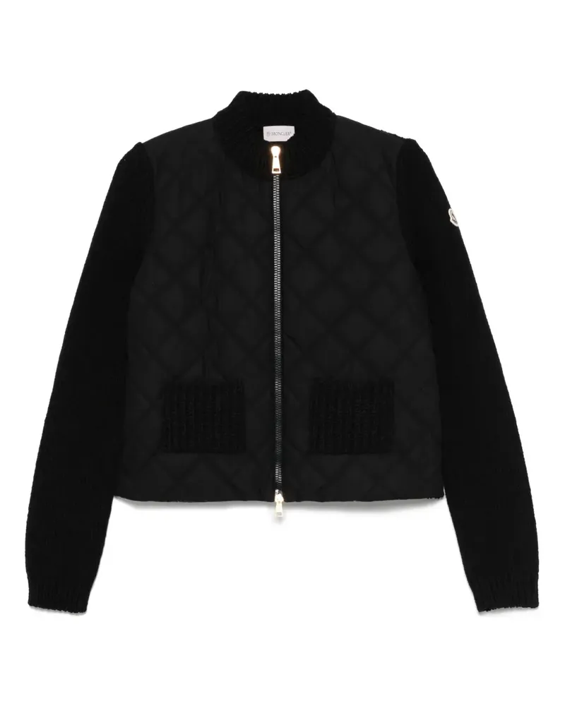 Moncler Gefütterte Jacke mit Reißverschluss - Schwarz Schwarz