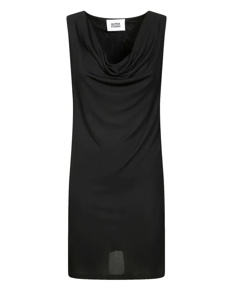 Alpha Studio Sheer-Minikleid - Schwarz Schwarz