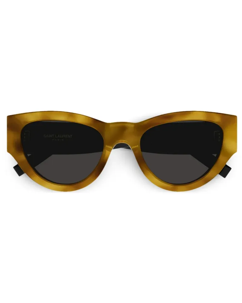 Saint Laurent Sonnenbrille mit rundem Gestell - Braun Braun