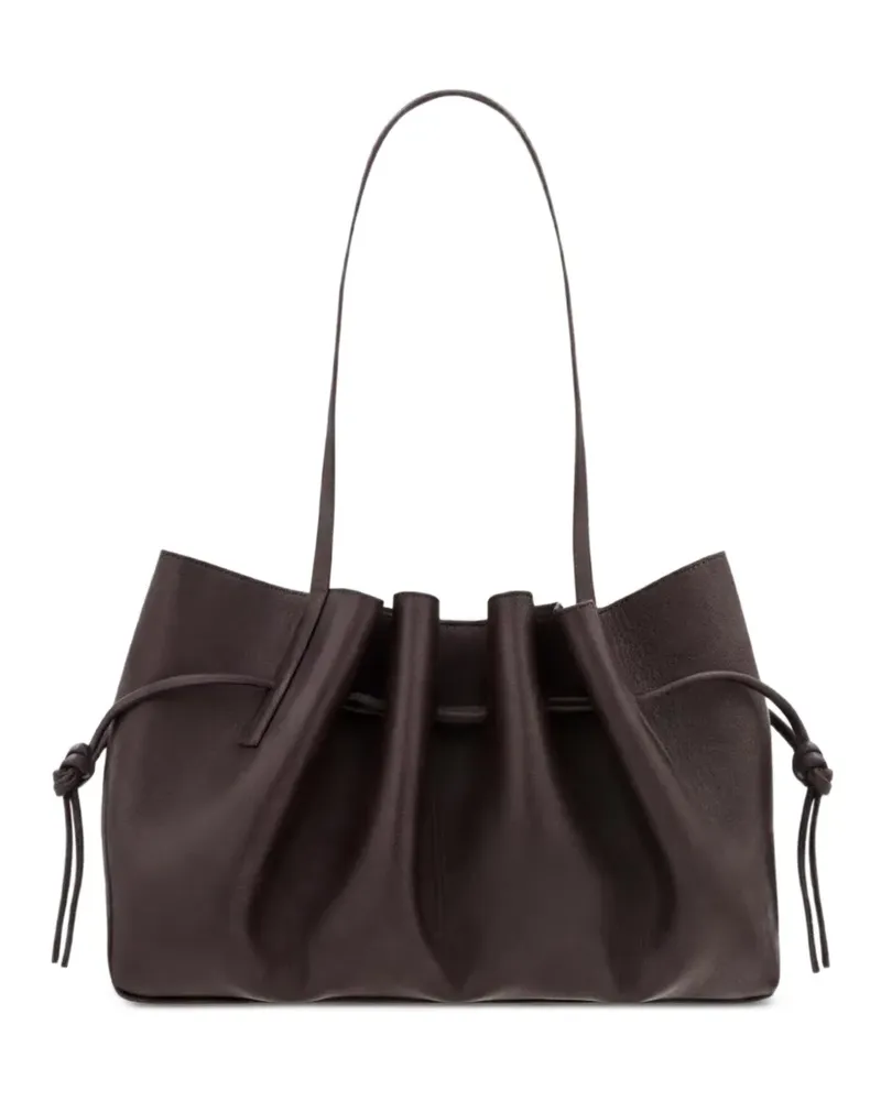 YUZEFI Scallop leather shoulder bag - Braun Braun
