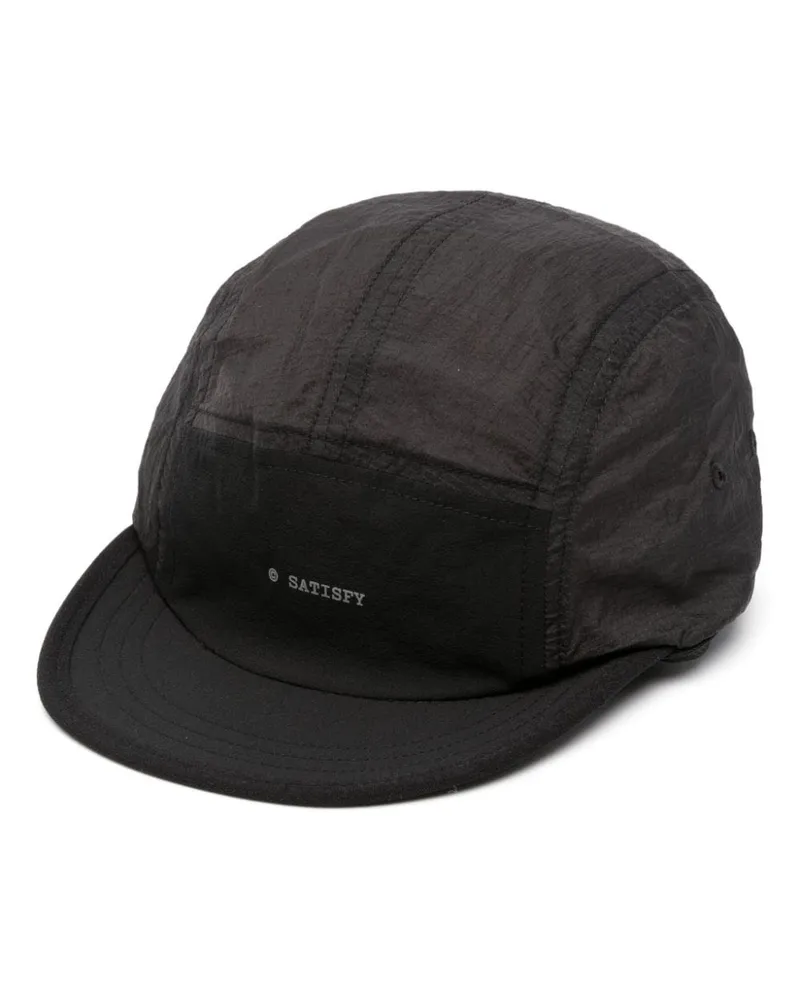 Satisfy Verstellbare Baseballkappe mit Logo-Print - Schwarz Schwarz