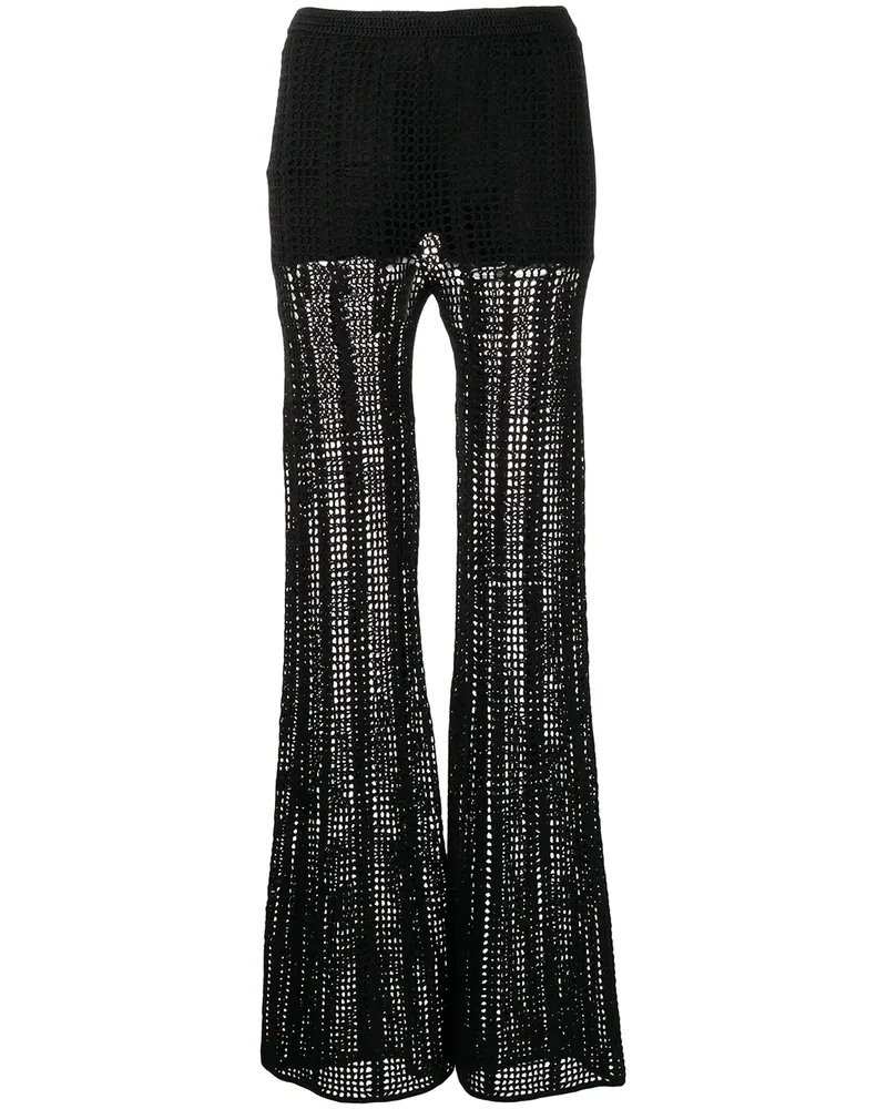 Dion Lee Hose mit Häkelmuster - Schwarz Schwarz