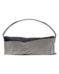 Benedetta Bruzziches Clutch mit Kristallen Silber