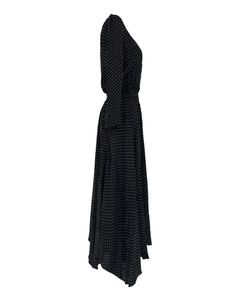 Maje Midikleid mit Polka Dots - Schwarz Schwarz