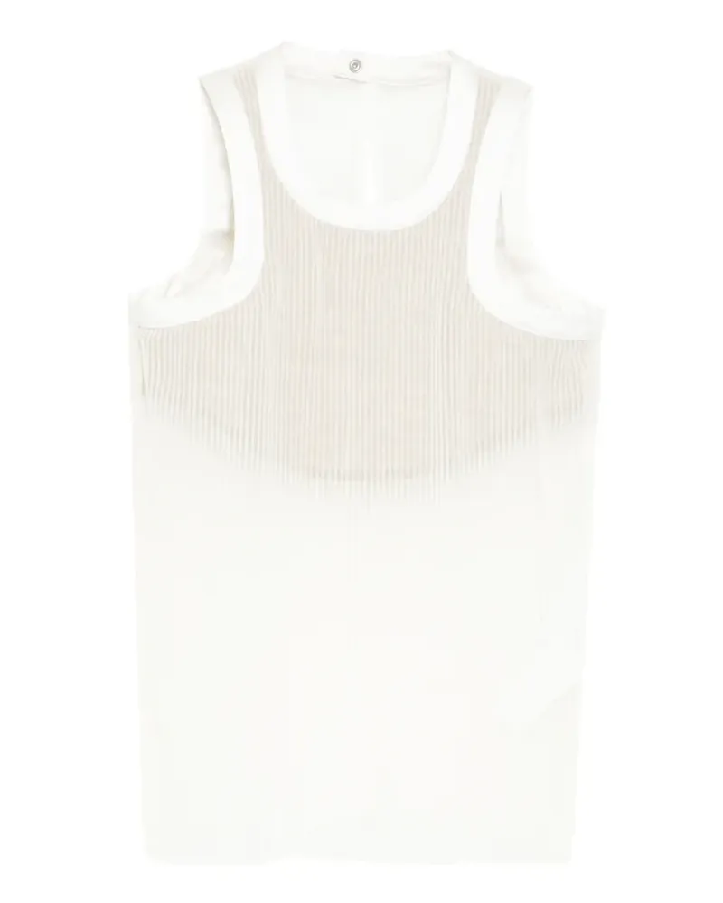 Sacai Geripptes Oberteil - Nude Nude