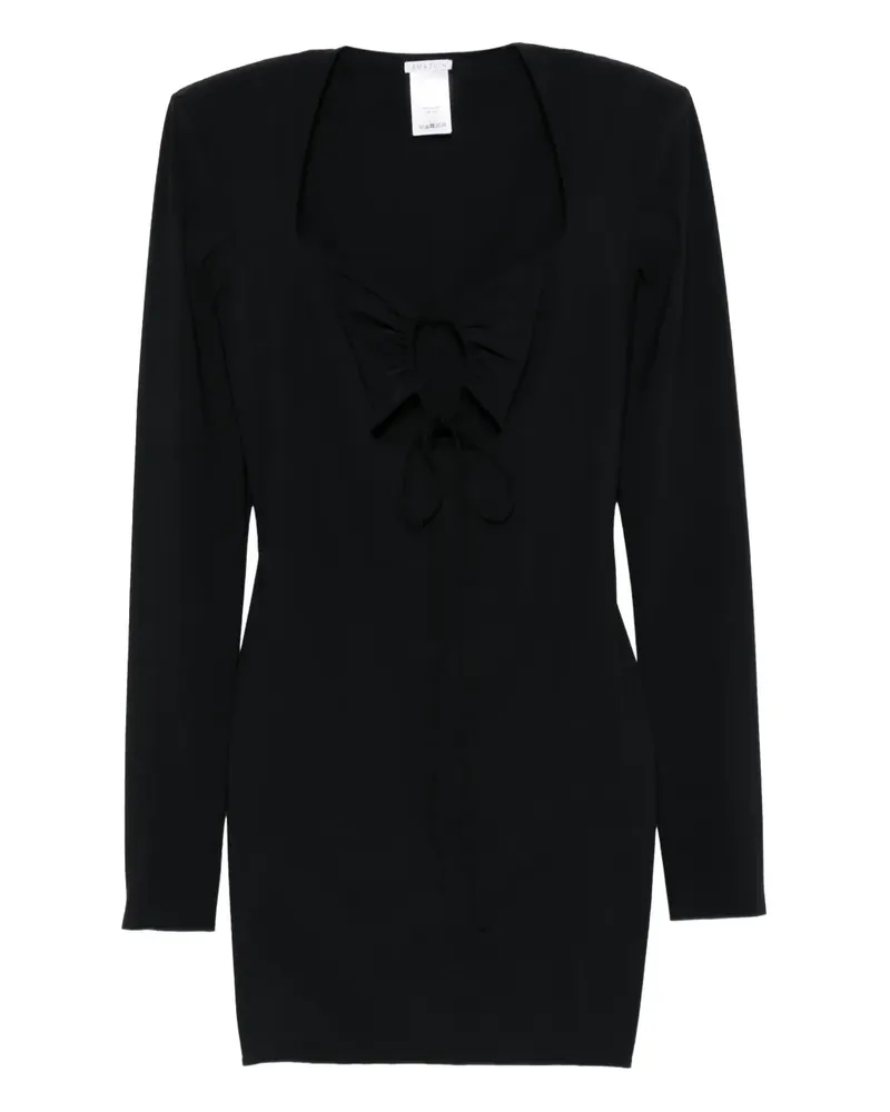 Amazuìn Kleid mit langen Ärmeln - Schwarz Schwarz