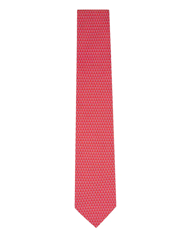 Ferragamo patterned tie - Orange Orange