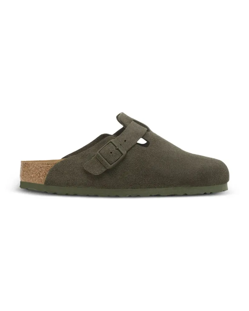Birkenstock Boston buckle-fastening flat mules - Grün Grün