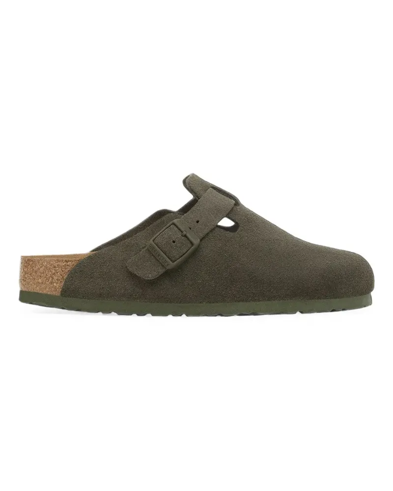 Birkenstock Boston buckle-fastening flat mules - Grün Grün