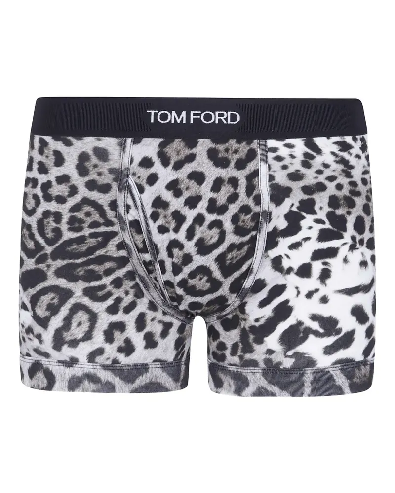 Tom Ford leopard-print cotton boxers - Grau Grau