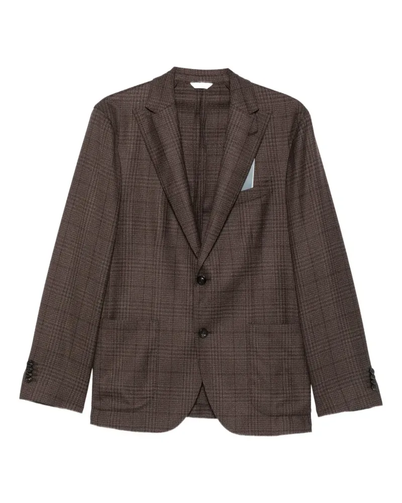 Boglioli check-pattern virgin-wool blazer - Braun Braun