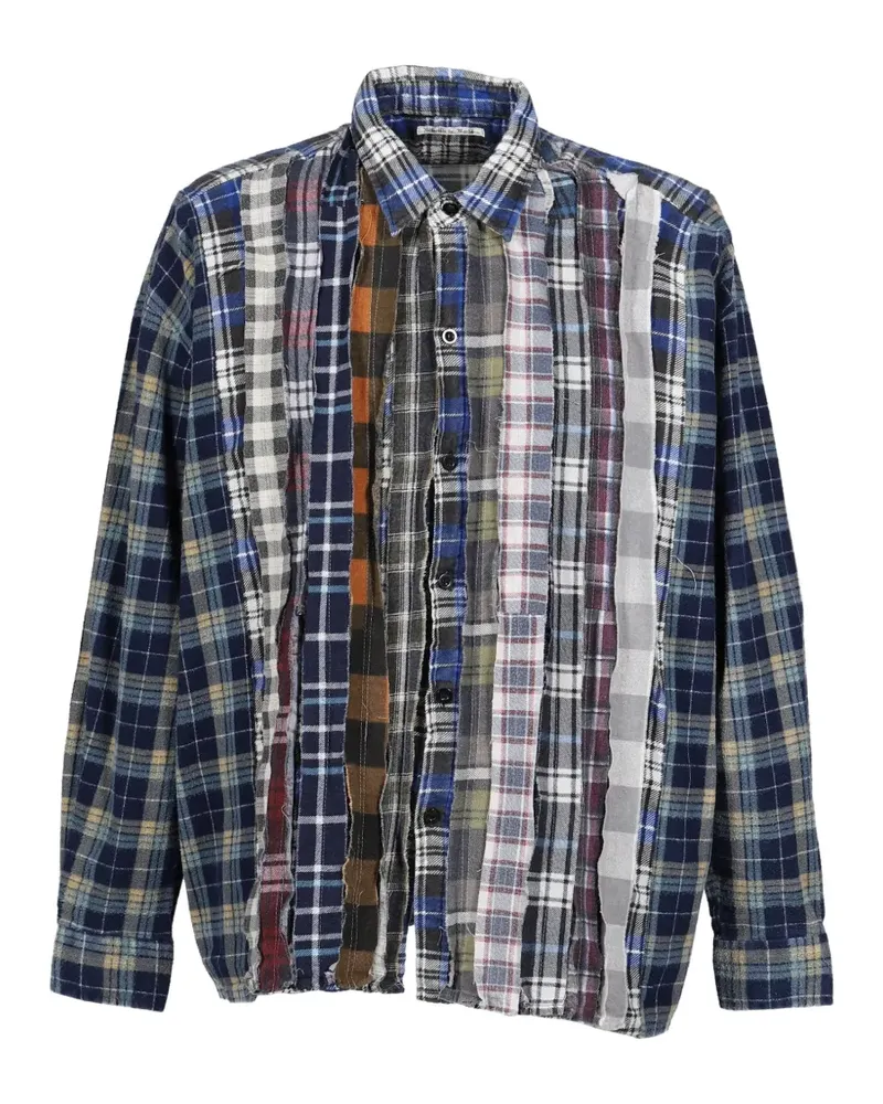 NEEDLES patchwork flannel shirt - Blau Blau