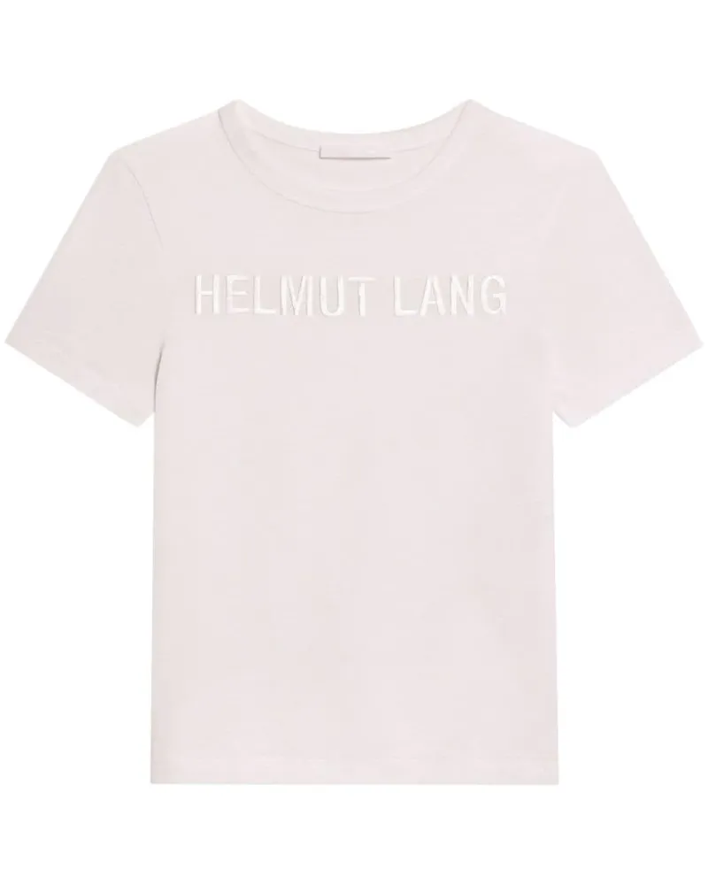 Helmut Lang T-Shirt mit Logo-Stickerei Weiß