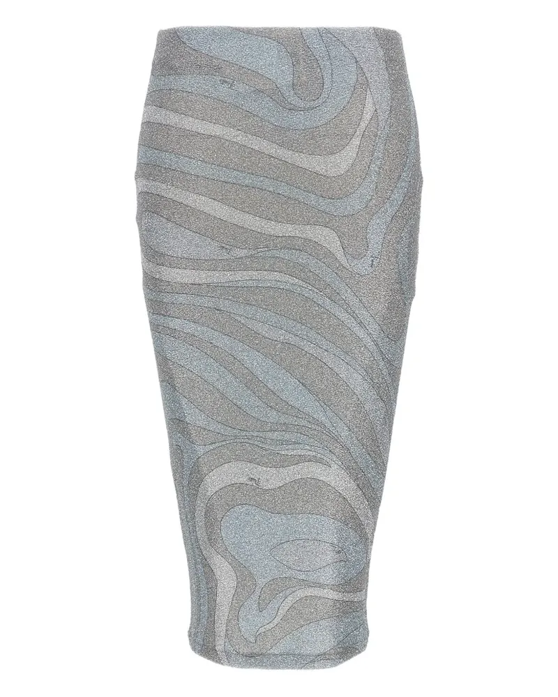 Emilio Pucci Midirock im Metallic-Look - Grau Grau