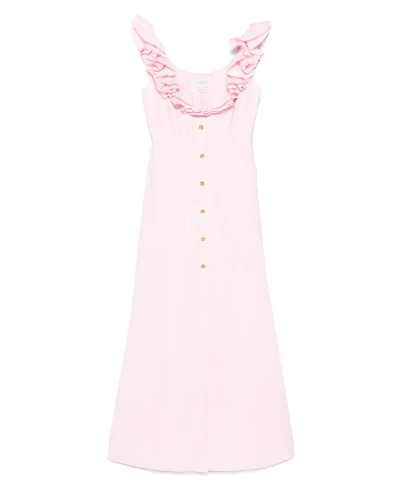 Giambattista Valli Midikleid mit Volants - Rosa Rosa