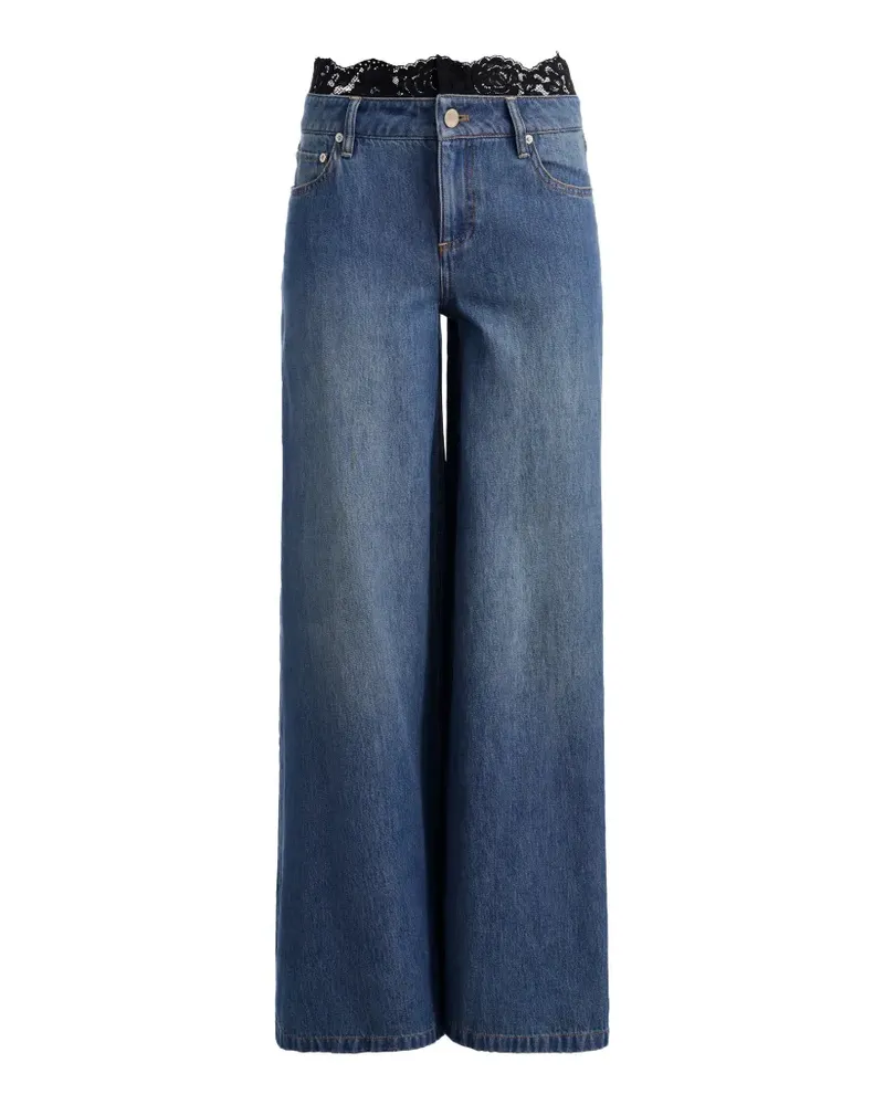 Alice + Olivia Ian lace-waistband jeans - Blau Blau