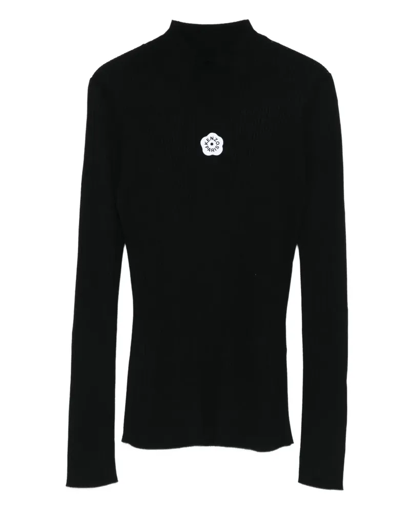 Kenzo Boke Flower 2.0 Langarmshirt mit Stehkragen - Schwarz Schwarz