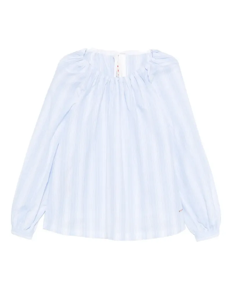 Marni striped long-sleeved top - Blau Blau