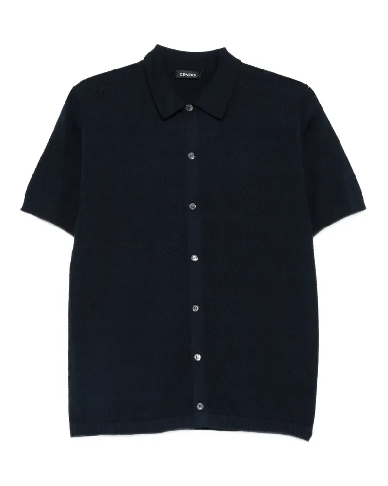 CENERE GB waffle-knit shirt - Blau Blau