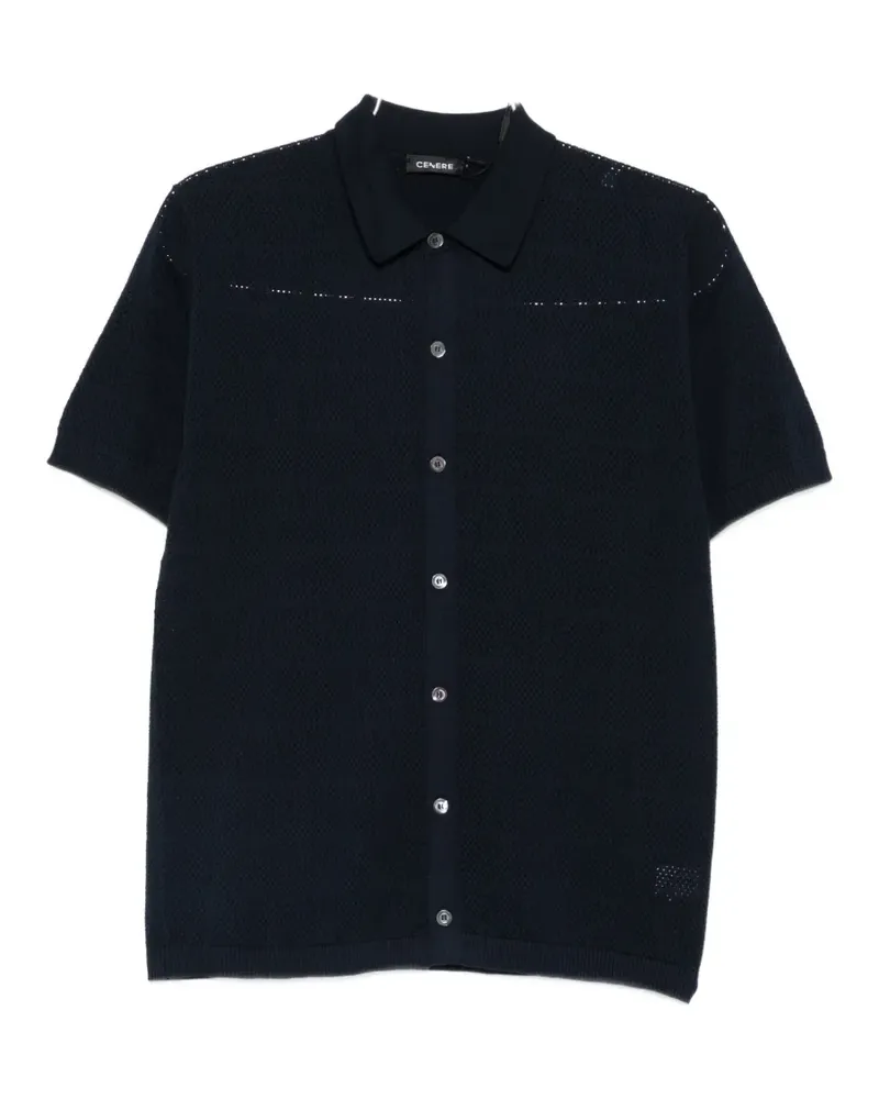 CENERE GB waffle-knit shirt - Blau Blau