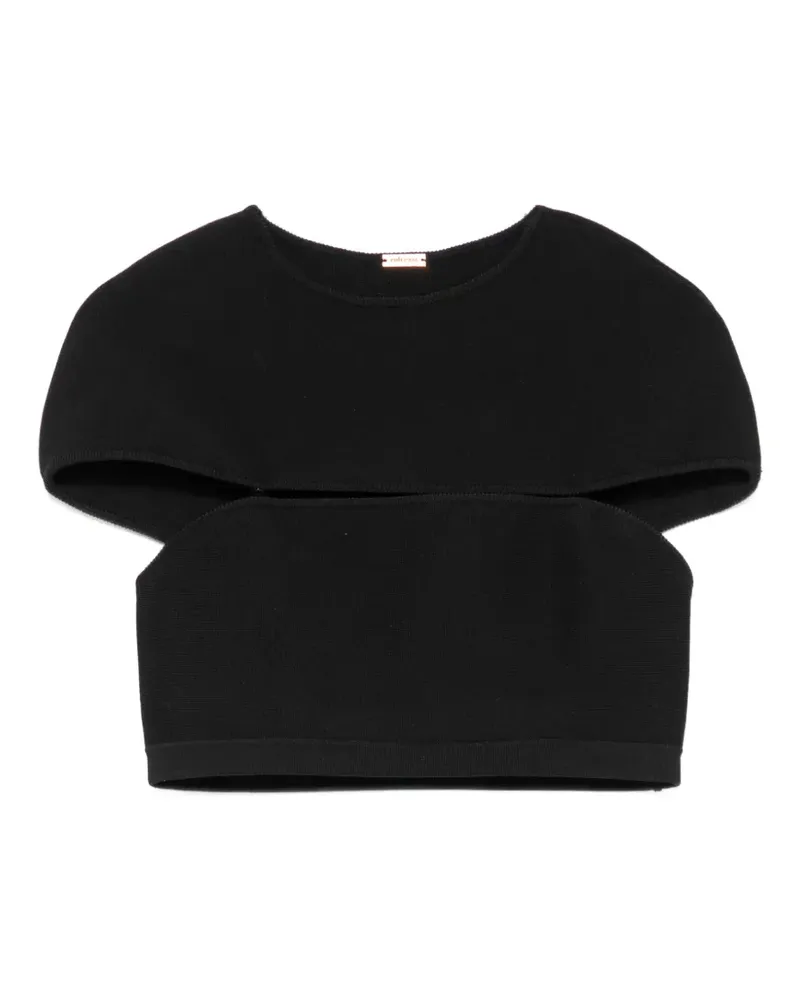 Cult Gaia Brett Cropped-Top mit Cut-Out - Schwarz Schwarz