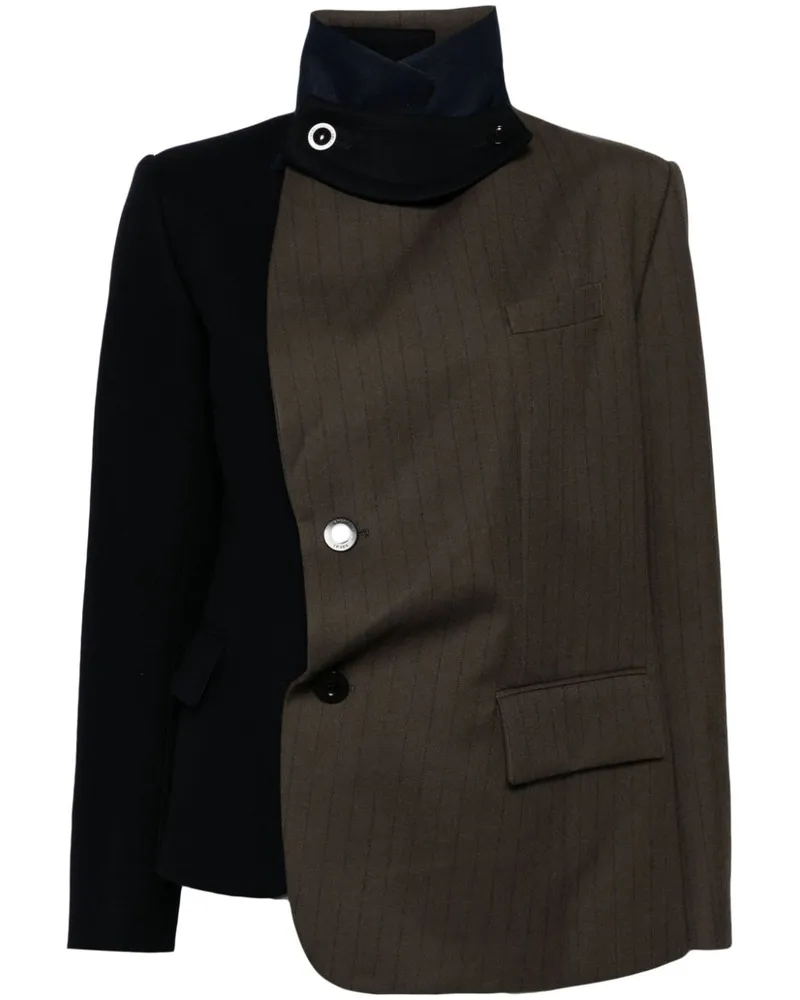 Sacai Blazer im Deconstructed-Look Grün