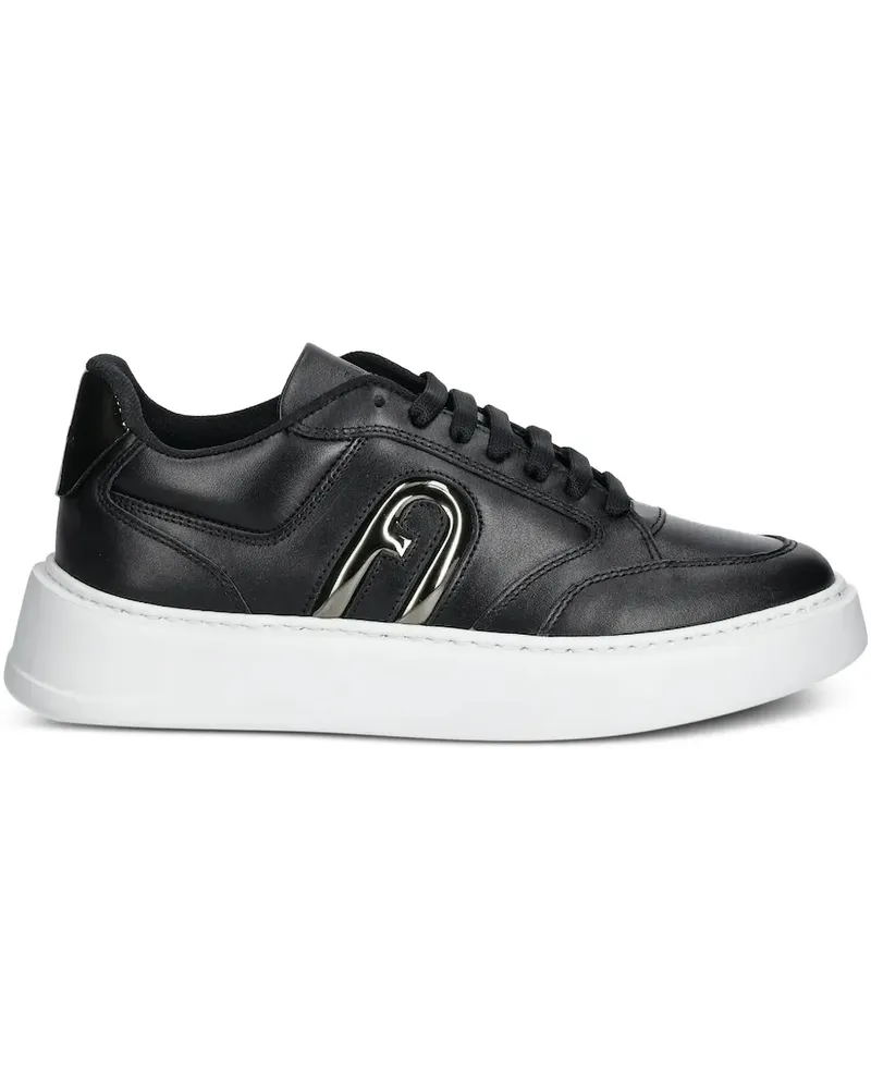 Furla Sneakers mit Logo-Schild - Schwarz Schwarz