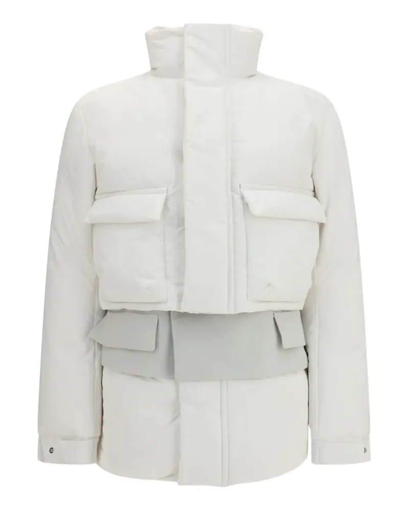 Sacai Gefütterte Jacke im Layering-Look - Weiß Weiß