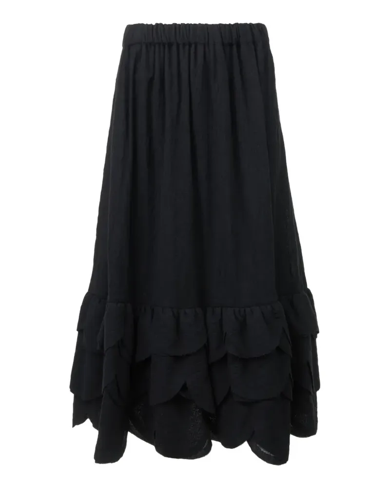 Noir Kei Ninomiya ruffled skirt - Schwarz Schwarz