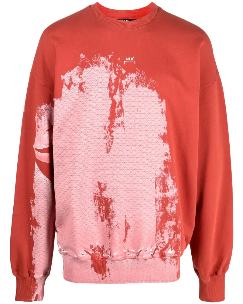 ACW* Sweatshirt mit Batik-Optik - Rot Rot