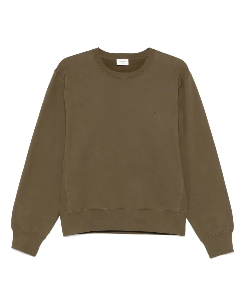 Saint Laurent Sweatshirt mit Cassandre-Stickerei - Grün Grün