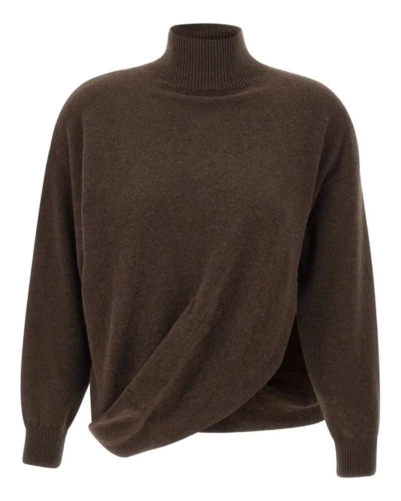 MARELLA Rollkragenpullover mit verdrehtem Detail - Braun Braun