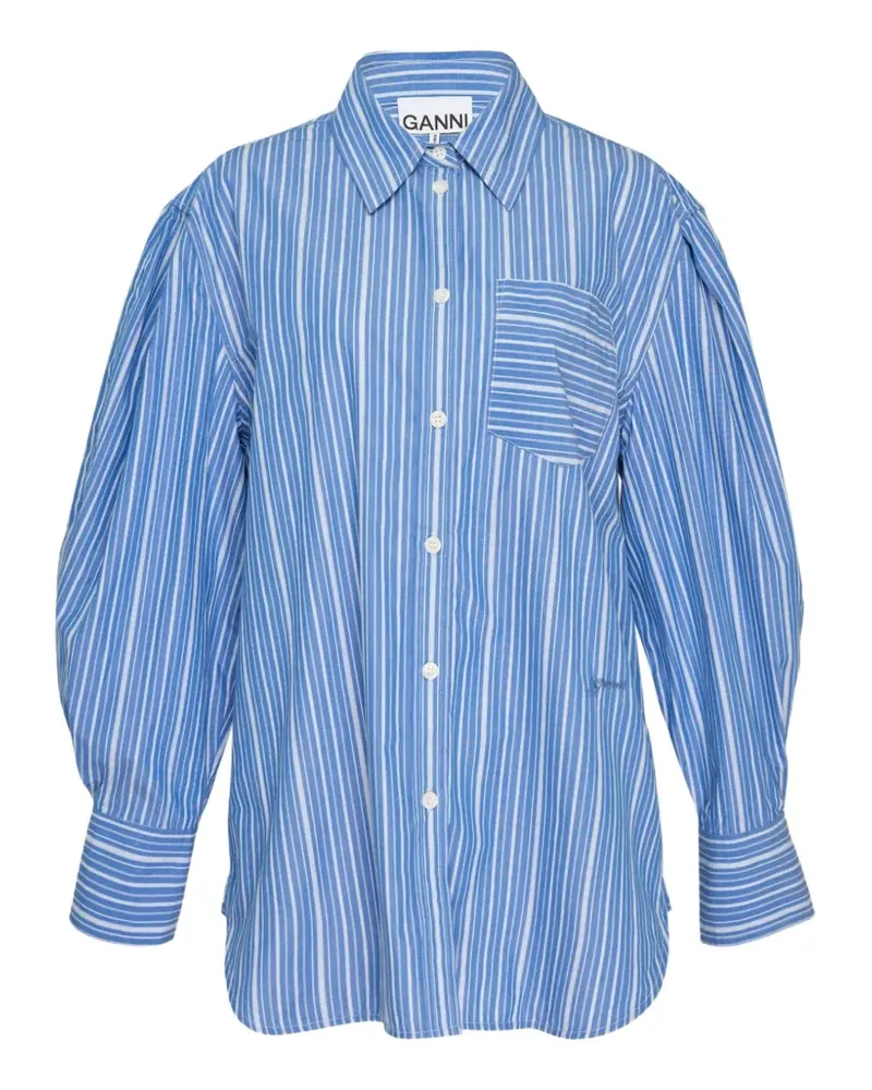 Ganni Hemd mit Streifen-Print - Blau Blau