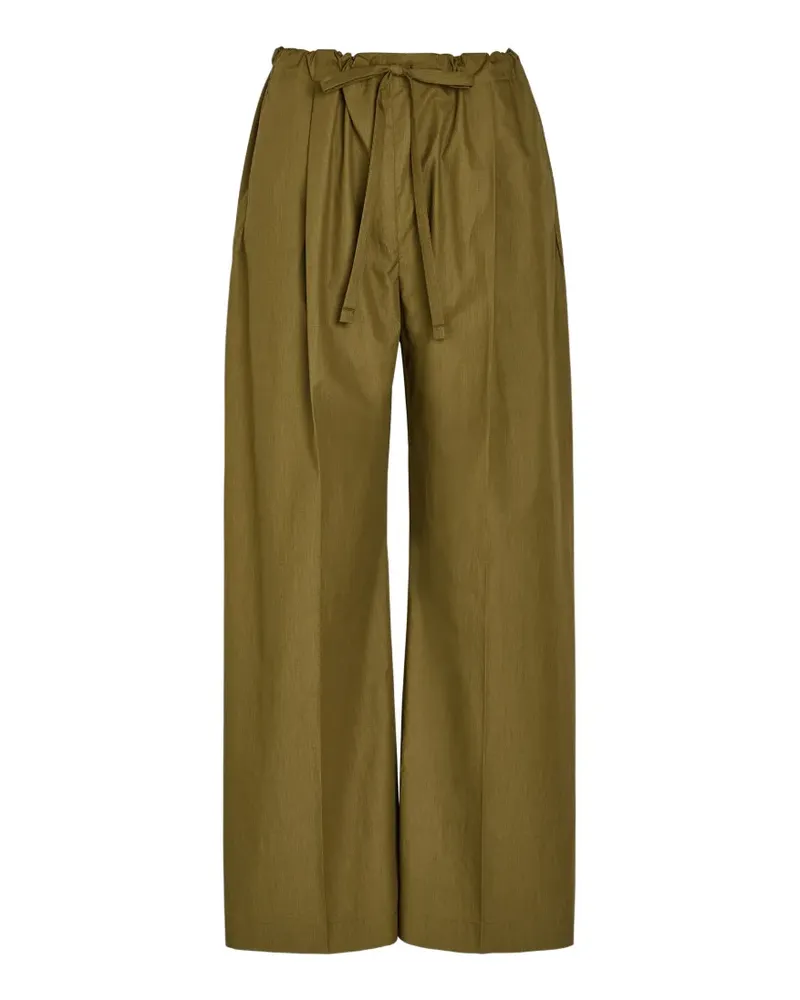 Another Tomorrow drawstring trousers - Grün Grün