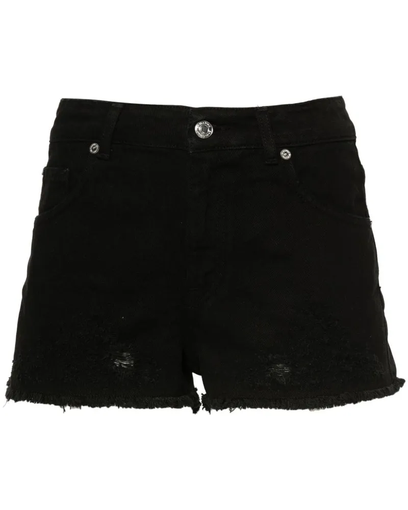 Ermanno Scervino Jeans-Shorts im Distressed-Look Schwarz