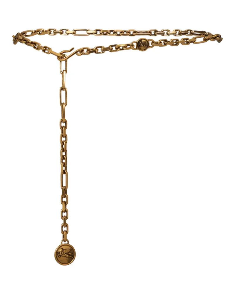 Etro Pegaso Coins chain belt - Gold Gold