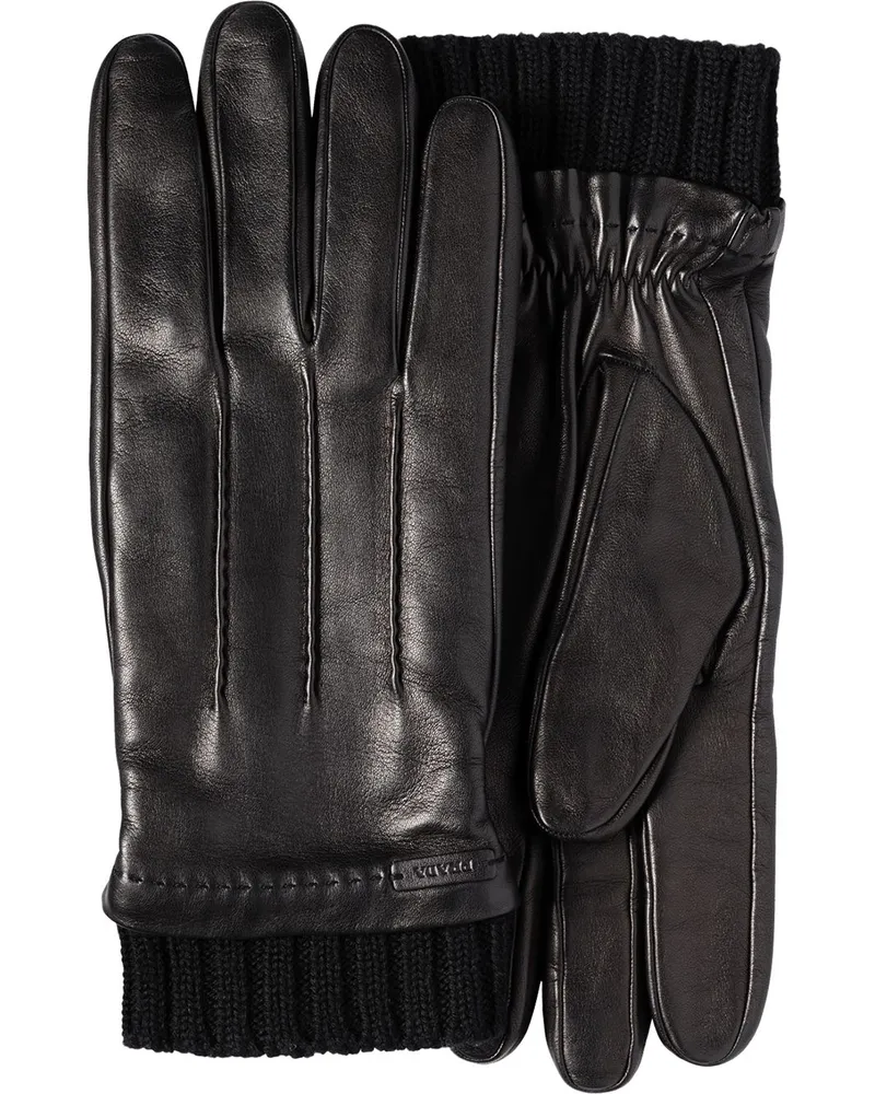 Prada Klassische Lederhandschuhe - Schwarz Schwarz