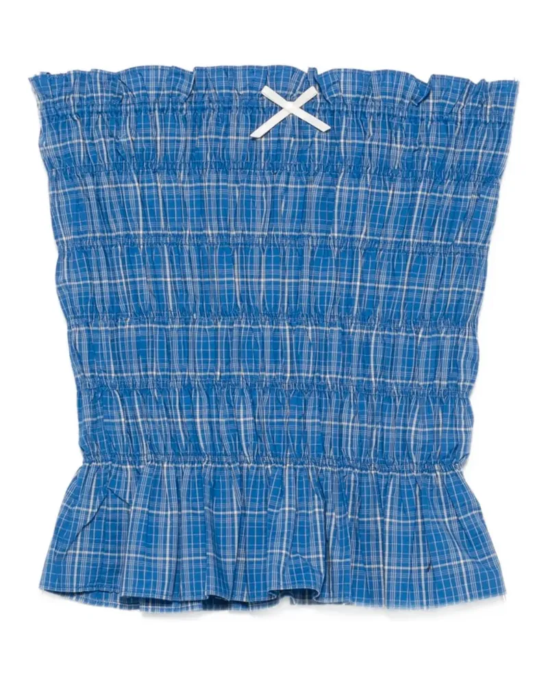Faithfull The Brand Leya shirred top - Blau Blau