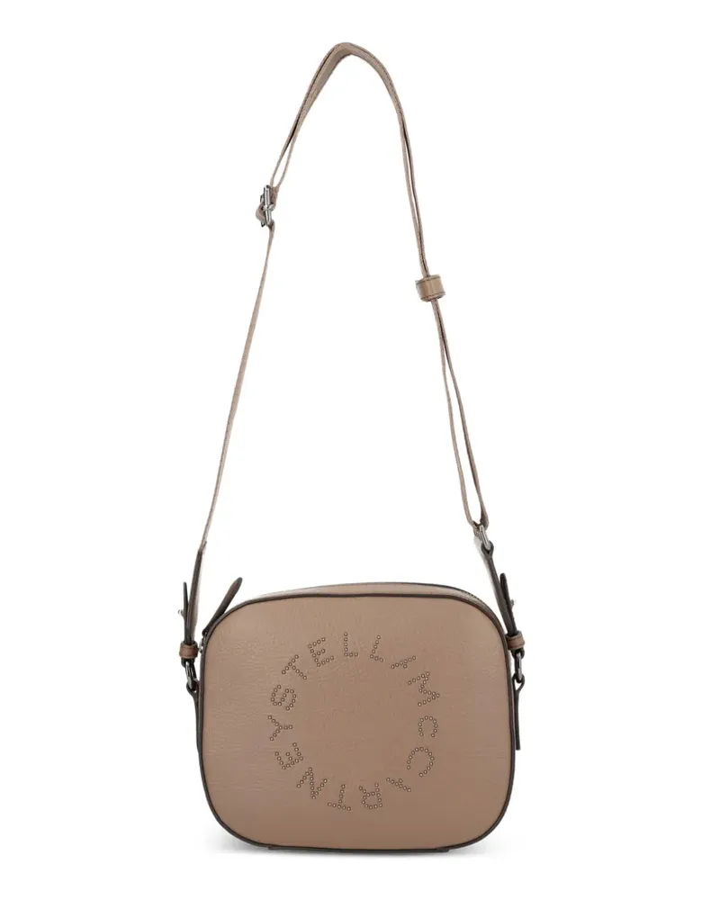 Stella McCartney logo-lettering crossbody bag - Nude Nude