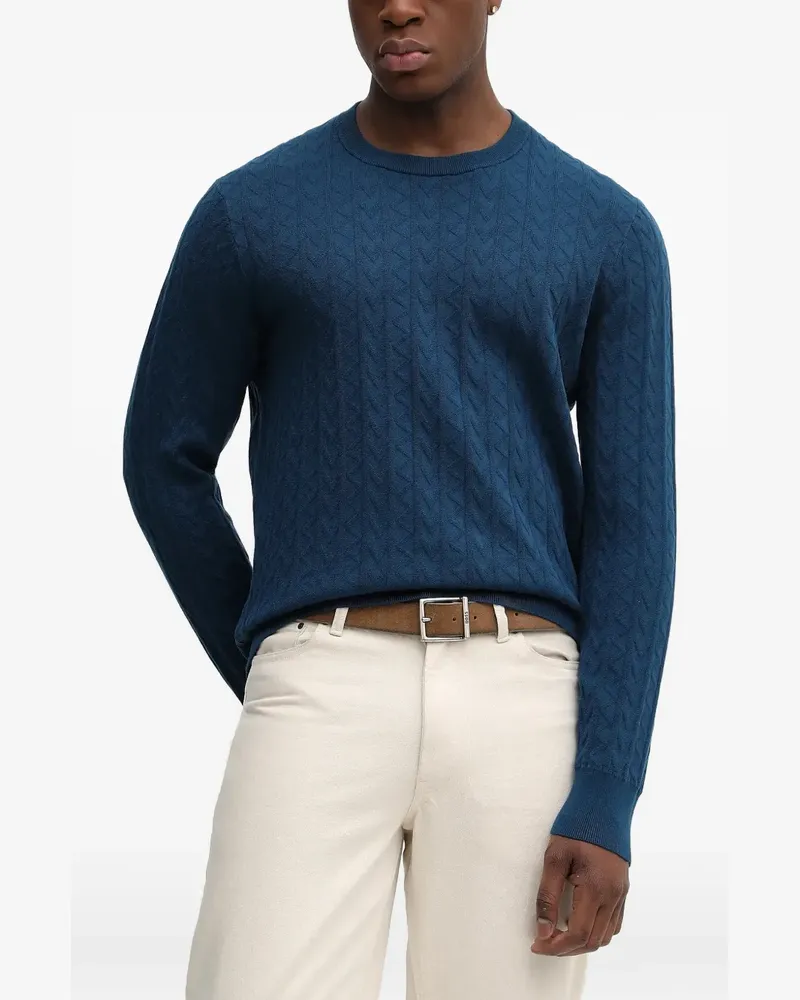 Michael Kors Pullover mit Jacquard-Logo - Blau Blau