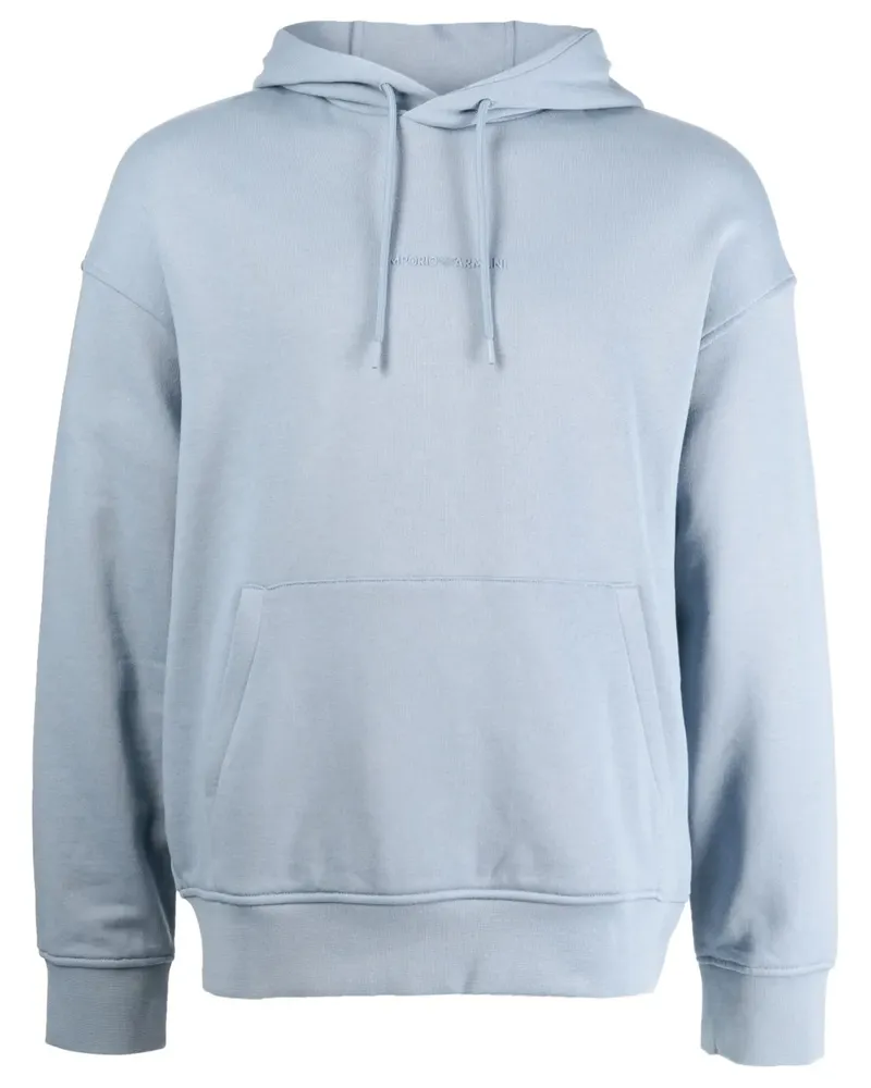 Emporio Armani Hoodie mit Kängurutasche - Blau Blau