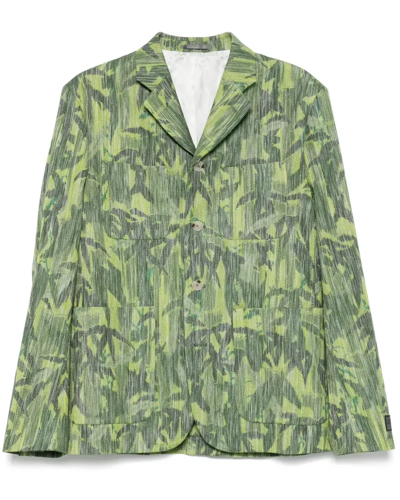 Kenzo Chiku-Rin Blazer mit Camouflage-Motiv - Grün Grün