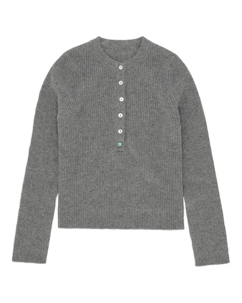 Fortela Lou ribbed-cashmere long-sleeve T-shirt - Grau Grau