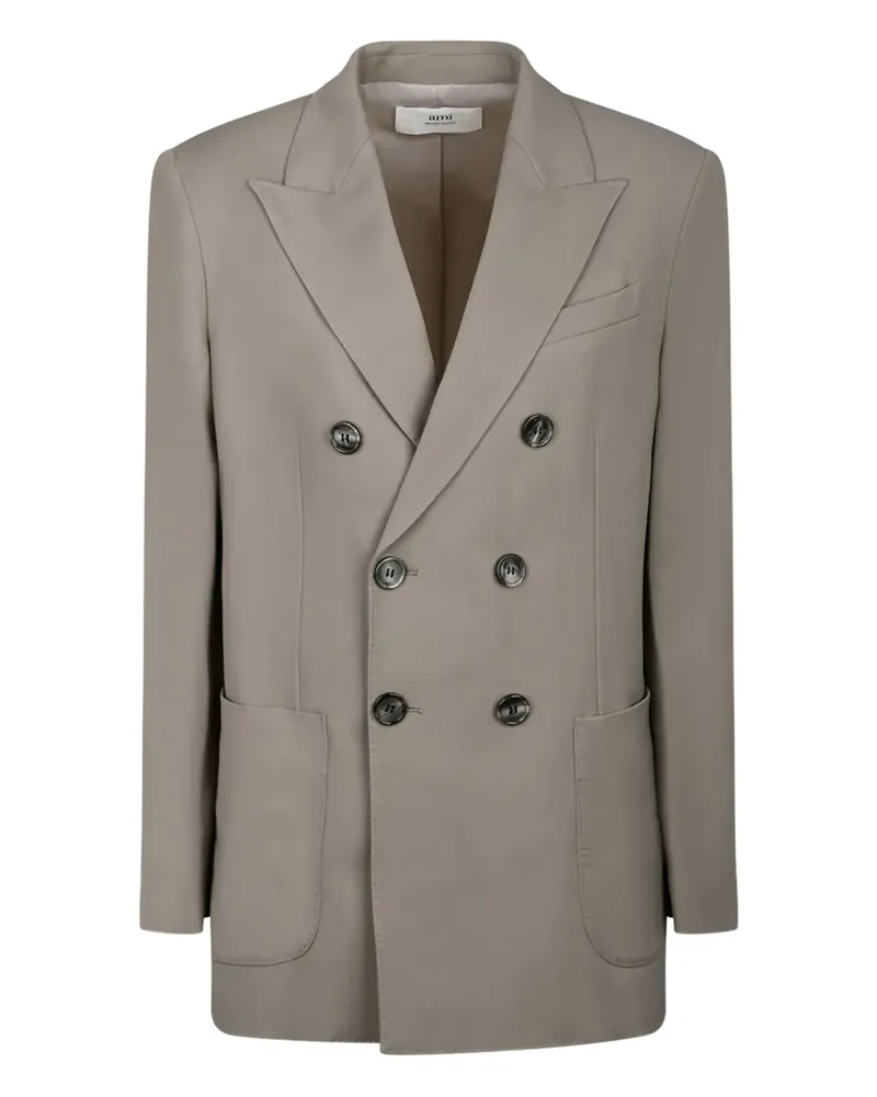 AMI Paris Doppelreihiger Blazer - Nude Nude