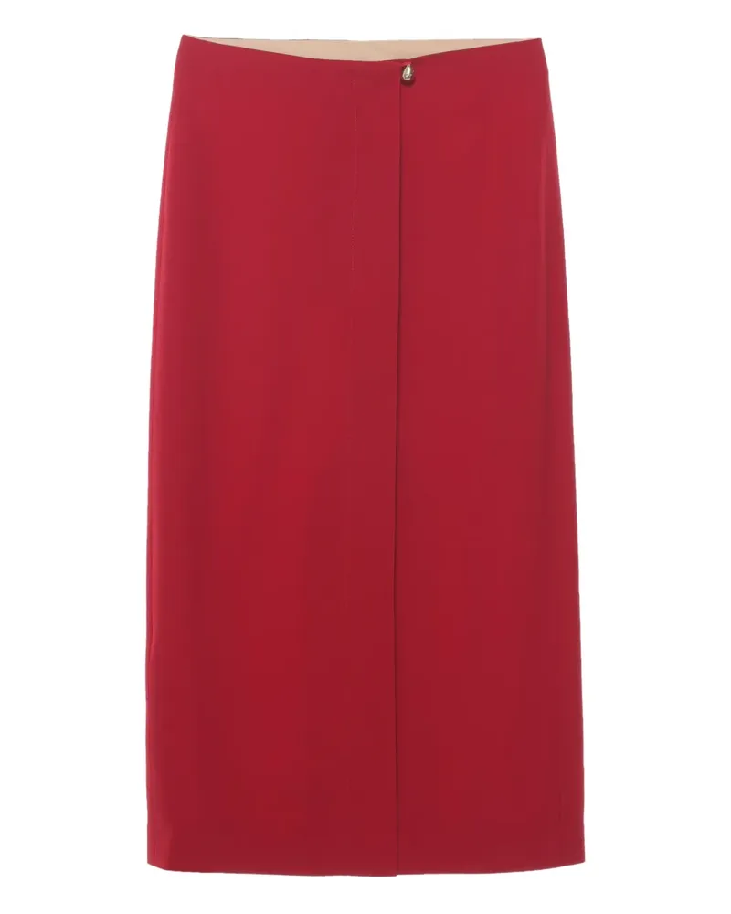 Carven Midirock mit Schlitz - Rot Rot