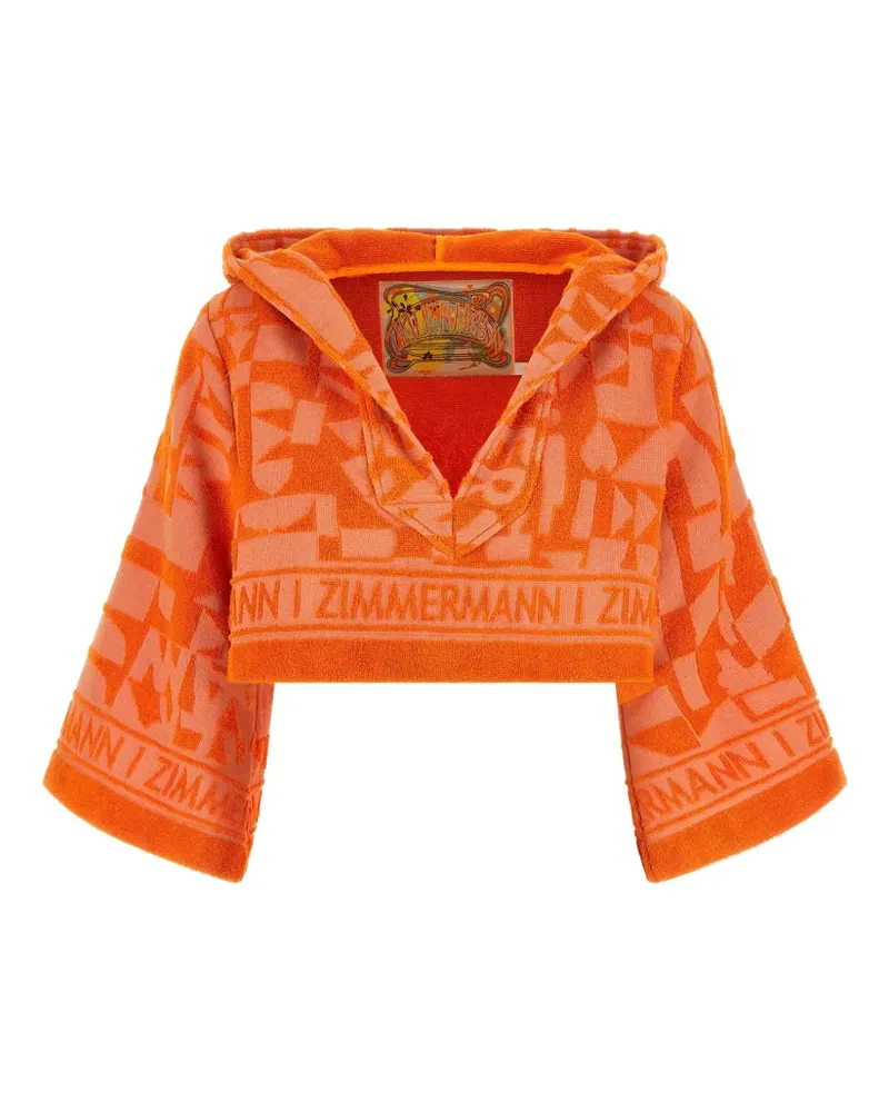 Zimmermann Solstice jacquard-terry hoodie - Orange Orange